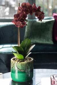 Dekorace umělá květina Orchidej s květináčem - 23*23*50 cm