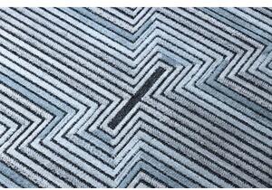 Koberec Strukturální SIERRA G5018 ploché tkaní modrý proužky, diama velikost 160x220 cm | krásné koberce cz