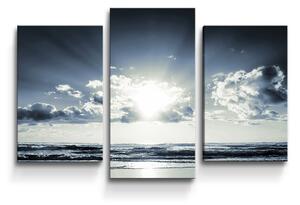 Sablio Obraz - 3-dílný Pohled na moře - 75x50 cm