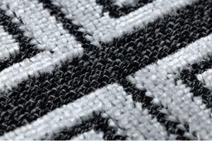 Koberec Strukturální SIERRA G5018 ploché tkaní šedá proužky, diaman velikost 120x170 cm | krásné koberce cz