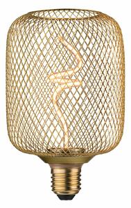 PAULMANN Kovic Glow Standard 230V LED žárovka Zyl E27 4W 1800K stmívatelné mosaz