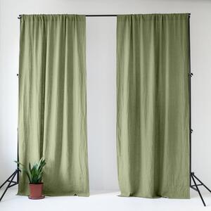 Světle zelený lněný závěs 140x300 cm Sage – Linen Tales