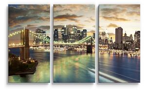 Sablio Obraz - 3-dílný Brooklynský most - 120x80 cm