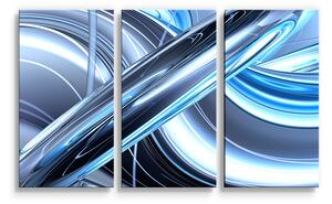 Sablio Obraz - 3-dílný Modrá abstrakce - 120x80 cm