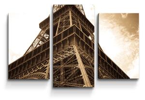 Sablio Obraz - 3-dílný Eiffelova věž 6 - 75x50 cm