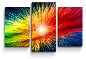Sablio Obraz - 3-dílný Barevná exploze - 75x50 cm