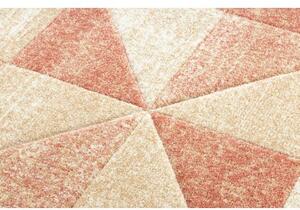 Koberec FEEL 5672/17911 Trojúhelníky béžový/terakota velikost 140x190 cm | krásné koberce cz