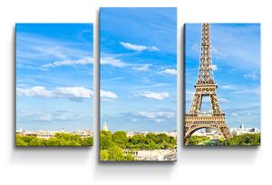 Sablio Obraz - 3-dílný Eiffel Tower 5 - 75x50 cm