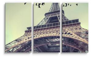 Sablio Obraz - 3-dílný Eiffelova věž 3 - 120x80 cm