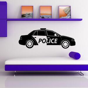 Živá Zeď Samolepka Policejní autíčko Barva: černá