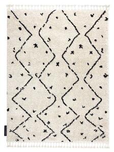 Koberec TETUAN B751, krémový střapce, vzor cik cak, Maroko, Shaggy velikost 60x250 cm | krásné koberce cz
