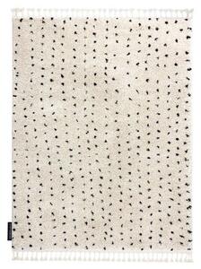 Koberec BERBER SYLA B752 krémový s tečky střapce, Maroko Shaggy velikost 80x150 cm | krásné koberce cz