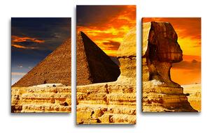 Sablio Obraz - 3-dílný Pyramidy - 75x50 cm