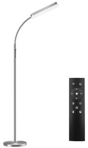 Tectake Stojací lampa Prisma LED, 5 světelných režimů, 12 W, stmívatelná - stříbrná