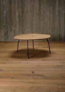 Organický konferenční stolek malý - dub 2,5 cm Hliník / Černá Sahara