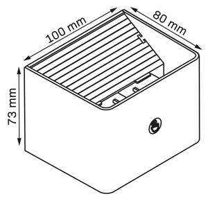 LED Nástěnné svítidlo se senzorem MIRI LED/2,5W/3,7V 3000-6400K 4000 mAh bílá