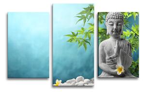 Sablio Obraz - 3-dílný Buddha - 75x50 cm