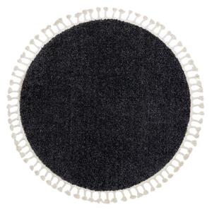Kulatý koberec BERBER 9000 šedý střapce, Maroko, Shaggy velikost kruh 120 cm | krásné koberce cz