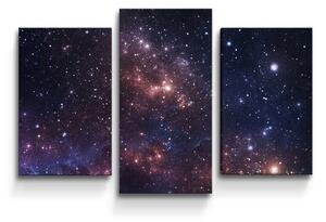 Sablio Obraz - 3-dílný Noční obloha - 75x50 cm