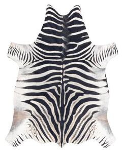 Koberec umělá hovězí kůže Zebra G5128-1, bílá černá kůže (Velikost: 100x150 cm)