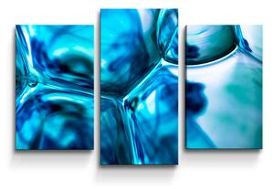 Sablio Obraz - 3-dílný Modré bubliny - 75x50 cm