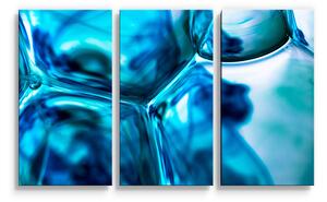 Sablio Obraz - 3-dílný Modré bubliny - 120x80 cm