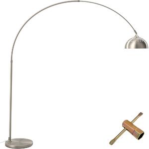 Tectake Oblouková lampa Arcus, ocel, retro styl, 60W - Matný nikl