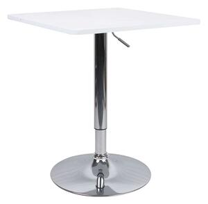 Kondela Barový stůl s nastavitelnou výškou, bílá, 60x70-91 cm, FLORIAN 2 NEW