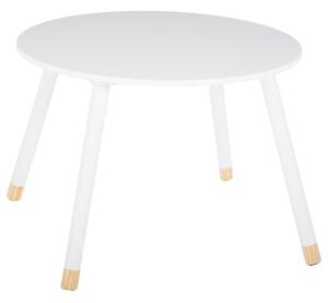 Atmosphera Dětský dřevěný stolek KULATÝ - bílý