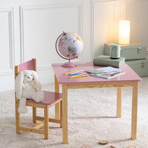 Atmosphera Dětský dřevěný stolek CLASIC - růžový