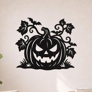 Halloween dekorace na zeď - Strašidelná dýně Zvolte rozměr šxv (cm): 40x34 | Zvolte barvu dekoru: Černá