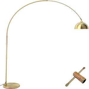 Tectake Oblouková lampa Arcus, ocel, retro styl, 60W - zlatá