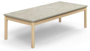 AJ Produkty Stůl DECIBEL, 1800x800x530 mm, akustické linoleum, bříza/šedá