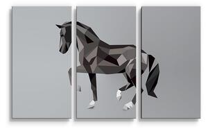 Sablio Obraz - 3-dílný Kůň - 120x80 cm