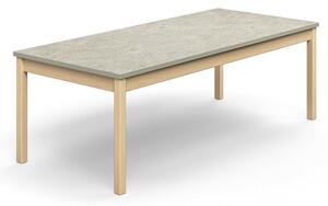 AJ Produkty Stůl DECIBEL, 1800x800x590 mm, akustické linoleum, bříza/šedá