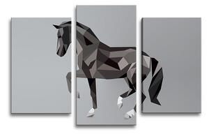 Sablio Obraz - 3-dílný Kůň - 75x50 cm