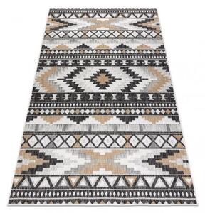 Dywany Luszczow Kusový koberec SISAL COOPER Aztécký, Etno 22235 ecru / černý Rozměr koberce: 180 x 270 cm