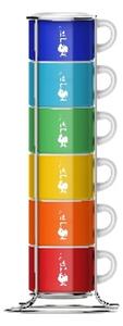 Bialetti set 6 šálků espresso barevné