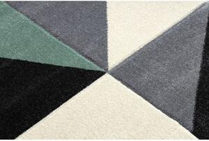 Koberec ALTER Fiori Geometrický, trojúhelníky, čtverce zelená velikost 160x220 cm | krásné koberce cz