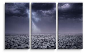 Sablio Obraz - 3-dílný Bouře nad mořem - 120x80 cm