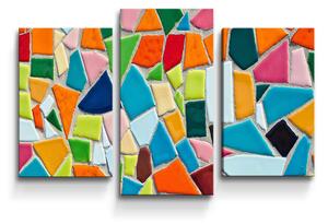 Sablio Obraz - 3-dílný Barevná mozaika - 75x50 cm