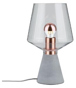 Paulmann stolní lampa Neordic Yorik 1-ramenné sklo/beton/měď 796.65 P 79665