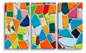 Sablio Obraz - 3-dílný Barevná mozaika - 120x80 cm