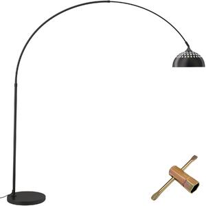 Tectake Oblouková lampa Arcus, ocel, retro styl, 60W - černá