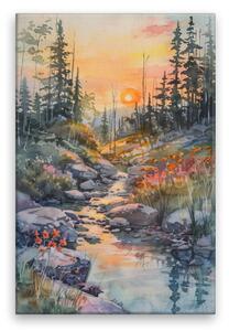 Obraz na plátně - Horský potok - 80x120 cm - CZ výroba
