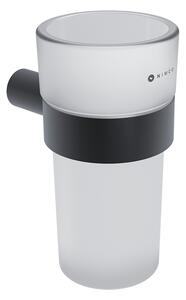 Nimco Bormo černá nástěnný držák na zubní kartáčky, matné sklo BRC 11058W-9