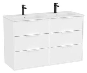 Koupelnová skříňka s dvojumyvadlem Roca Optica 120x58x45,5 cm bílá matná mat OPT1203ZBM