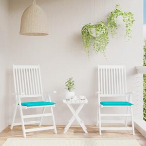 Podušky na zahradní židli 2 ks tyrkysové 40 x 40 x 3 cm textil