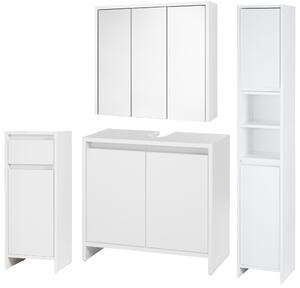 Livarno home Sada skříněk Oslo, bílá, 4dílná (800010173)