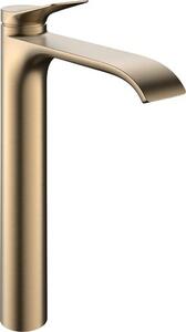 Vysoká umyvadlová baterie Hansgrohe Vivenis bez výpusti kartáčovaný bronz 75045140